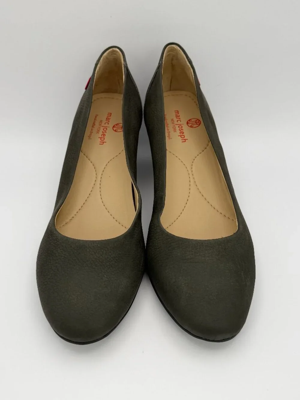 Marc Joseph New York Prospect Women's Graphite Pebbled Leather Wedge Pumps US 9